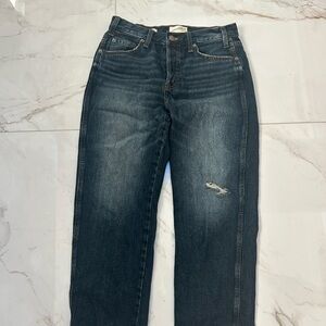 Universal Thread Womens Blue Straight Jeans with Distressed Detail